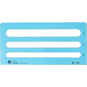 Gabarito para Controle da Uniformidade de Altura, para Escrita de Legendas à Mão Livre