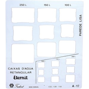 Gabarito de Caixas D’Água Retangulares, Trident, Acrílico