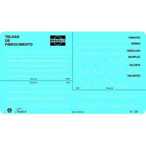 Gabarito de Perfil de Cobertura, Trident, Acrílico A-20