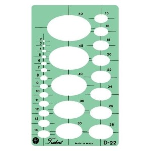 Gabarito para Elipse 25º Mod.D-22 TRIDENT