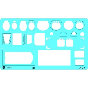 Gabarito de Sanitários com Perfis Externos e Internos, A-22, Trident